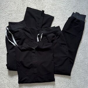 Figs Technical Collection Black Apparel- 2 bottoms, 1 top